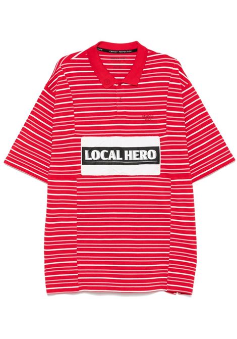 Red striped polo shirt Martine rose - men MARTINE ROSE | 643JE02104MRDWHT
